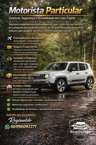 Motorista particular executivo tranfer sinop MT e regiao