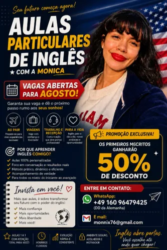 AULAS PARTICULARES DE INGLÊS