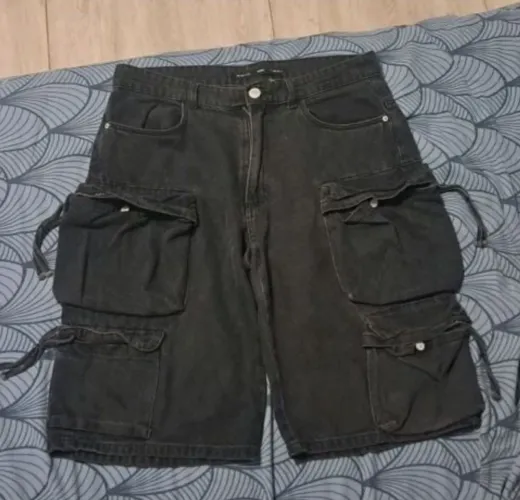 bermuda cargo baggy bluesteel