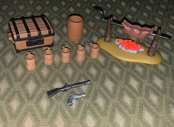 Playmobil Lote acessórios dos bonecos  Piratas Geobra 1990 raridade 