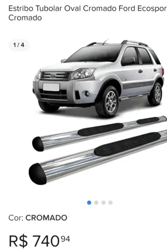 Vende -se Estribos Cromados e um Quebra Mato Cromado Novos