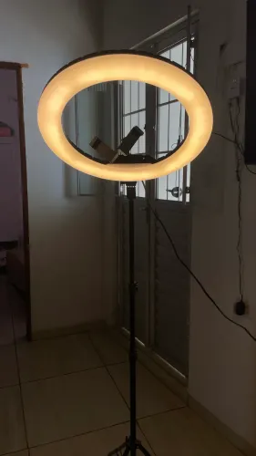 Ring Light 18 polegadas Com Suporte 3 Celulares e Tripe 2,10 