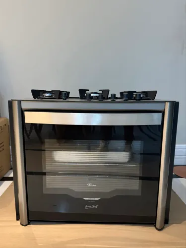 FOGAO DE EMBUTIR FISCHER 5Q TC GRAN CHEFF GAS COM DOURADOR
