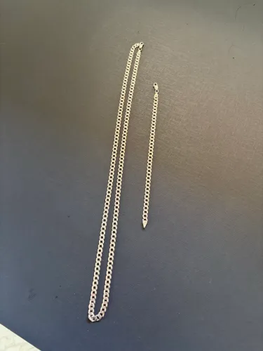 Kit Corrente + Pulseira Prata 925 5mm - Masculino - Pouco Usado