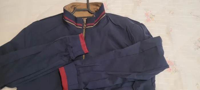 Jaqueta masculina Dupla face (reversível) gola alta