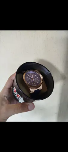 Relógio Michael Kors Dourado Rosé com Pulseira Azul