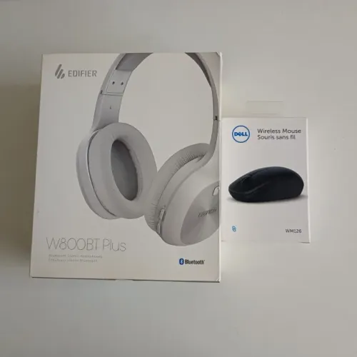 Fone de Ouvido sem fio e Mouse sem fio