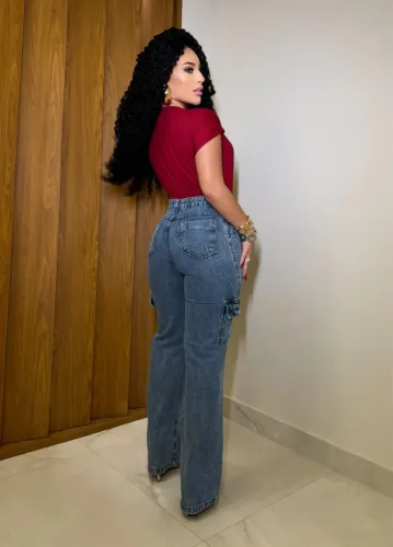 Calça Cargo Jeans (40-44)