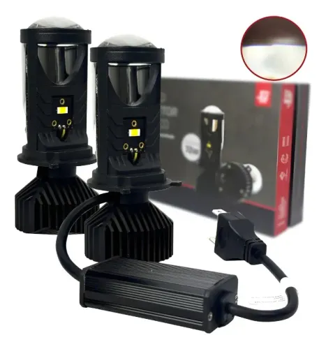 Par Ultra LED Lâmpada Mini projetor H4 canhão 72w 6500k 12v