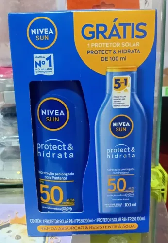 Protetor Solar Nivea Ph Fps50 200ml Gratis Protetor Solar Nivea Ph Fps50 100ml