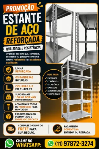 Prateleira de aço Reforçada