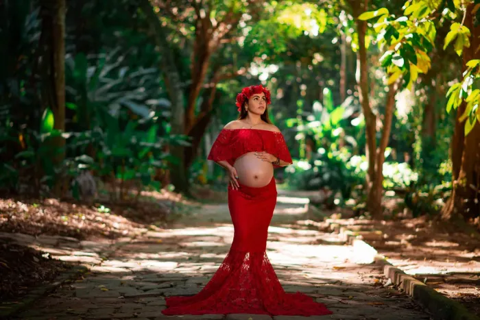 Vestido de Gestante 2 em 1 Vermelho