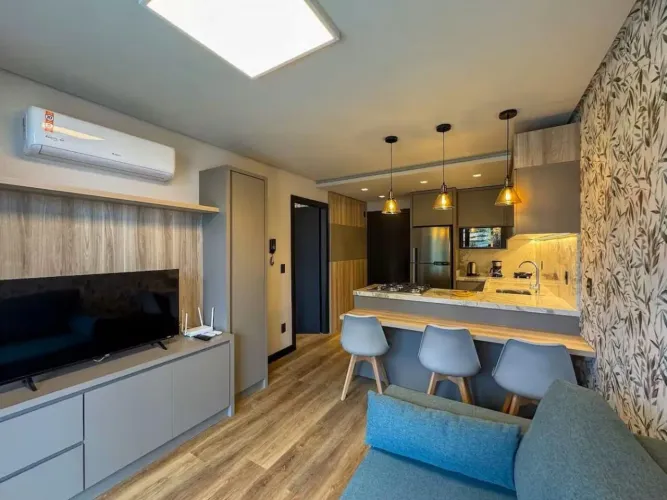 More ou Invista No Centro de Canela: Apartamento 100% Mobiliado com Infraestrutura Complet