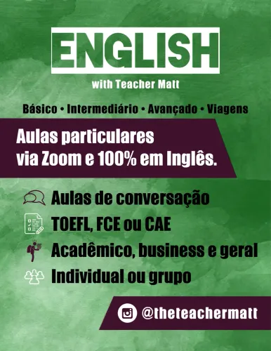 Aulas particulares de Inglês!