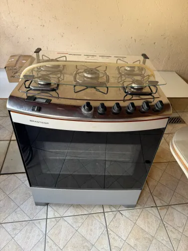 Fogao Brastemp 5 bocas inox com timer