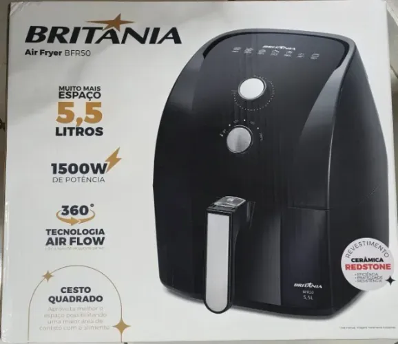 Fritadeira elétrica Air Fryer Britânia 5,5L 127V, Redstone
