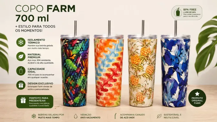 Copo inspiração Farm 700 ML entrego