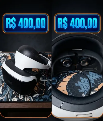 Kit óculos VR PS4 (Peças vendidas de forma separada também)