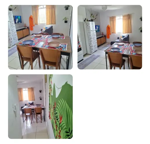 Apartamento mobiliado.
