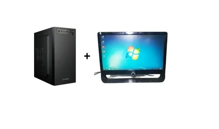 Computador Desktop Intel 2.80GHz Memória 8GB SSD 128GB WIFI 2.4GHz + Monitor 18.5" AOC