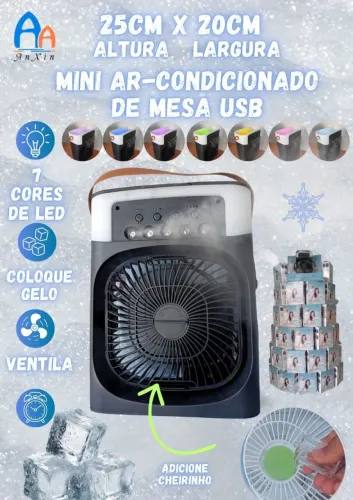 ( NOVO LACRADO )Ar-condicionado de Mesa 26cm x 20cm