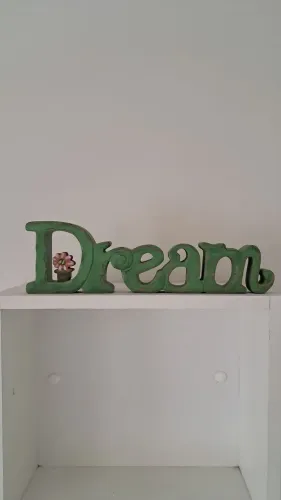 Decoração em madeira! Nome Dream - sonho! 30 cm