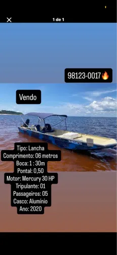 Bote com motor