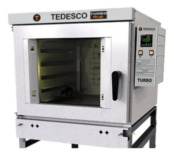Forno Turbo a Gás Tedesco FTT-150 Clean - 5 Esteiras - 150 Pães