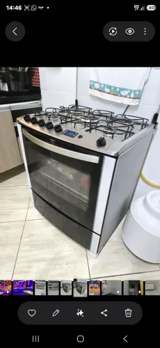 Fogão Electrolux 5 bocas com timer zerado