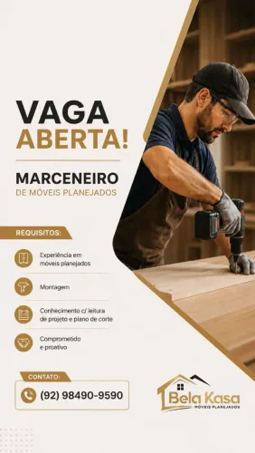 Marceneiro c/experiência móveis planejados