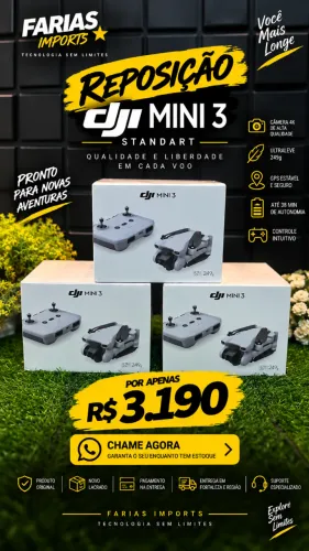 REPOSIÇÃO DJI MINI 3 LACRADOS