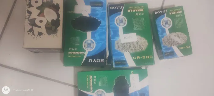 Kit Carvão e pedras para aquários 