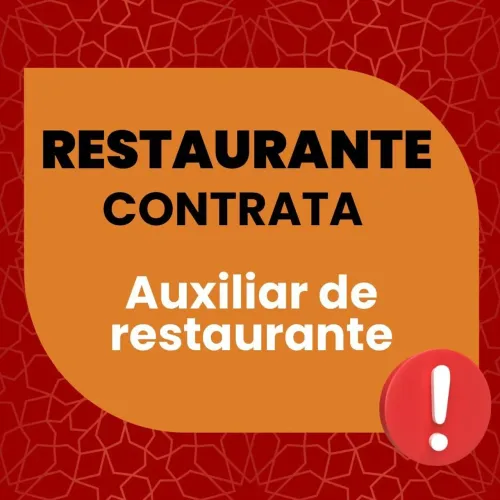 Vaga para auxiliar de restaurante 
