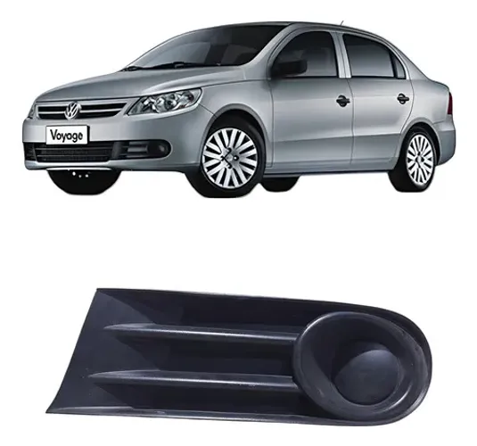 Grade Farol Milha Gol G5 Voyage Saveiro 2009 A 2013 Original Preto Esquerdo