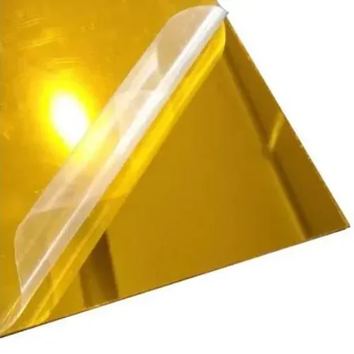 Chapa de acrílico dourado nova