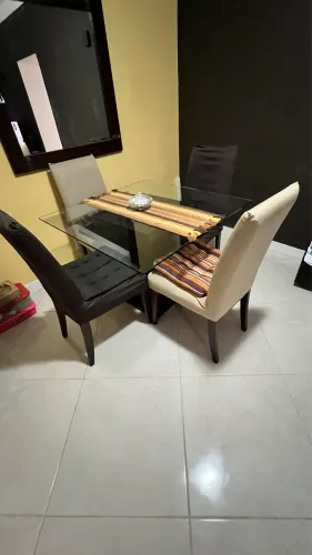 Mesa jantar tampo vidro
