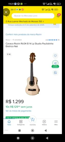 Cavaco rozini paulistinha zerado na caixa 