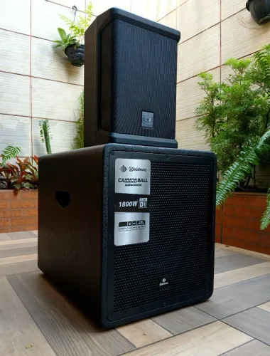 KIT SUBWOOFER WALDMAN CB-SUB 12N + CAIXA ATIVA SXA POCKET com Mixer