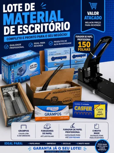 Lote de material de escritório  atacado oportunidade  