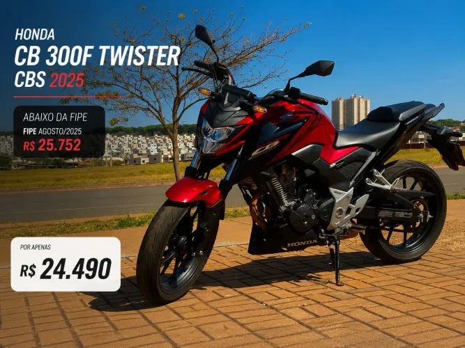 Honda CB 300F 2025 Abaixo da FIPE