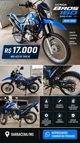 Honda NXR Bros 160 ESDD Flex 2020 | Único Dono | Muito Conservada
