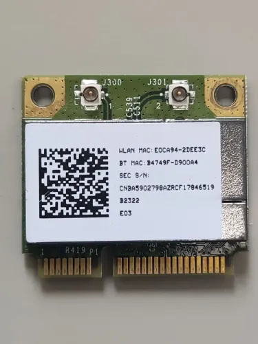 Placa Wi-Fi + Bluetooth Broadcom BCM94313HMGB Mini PCI-E