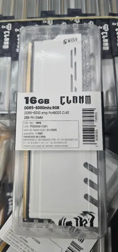 MEMORIA GAMER 16GB DDR4 6000MHZ COM RGB NOVA 12 MESES GARANTIA