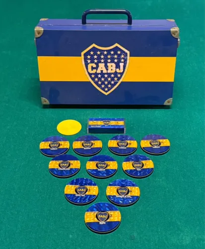 Time futebol botão Boca Júnior com maleta