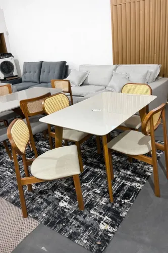 Mesa de Jantar 120x80cm Com 4 Cadeiras