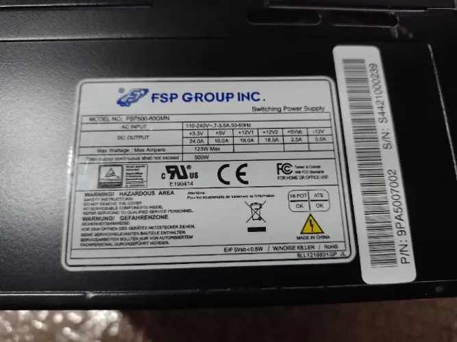 Fonte De Alimentação Atx Fsp500-60gmn 500w