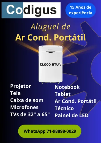 Aluguel de ar condicionado portátil para eventos e residência