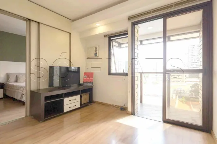 Q.I, disponível para locação 37m², 1 dormitório e 1 vaga, bem localizado em Moema.