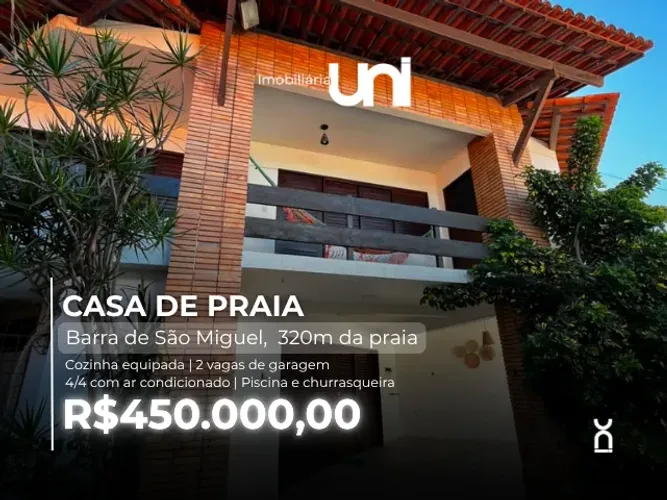 CASA DE PRAIA | 4 QUARTOS E LAZER COMPLETO