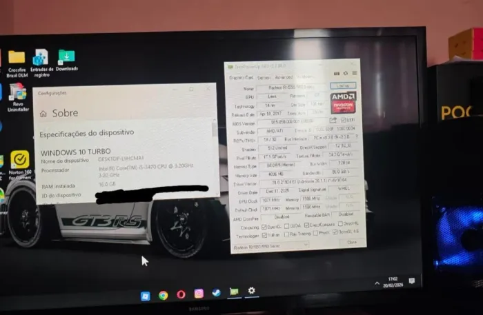 PC GAMER I5 3470+ RX550 4GB + 16GB DE RAM